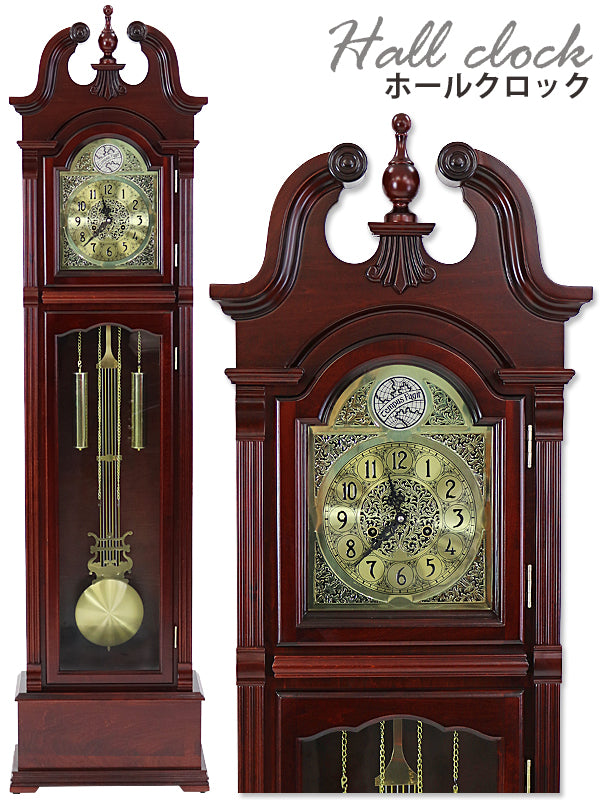 ホールクロック シナ材 完成品 柱時計 大型置き時計 置時計