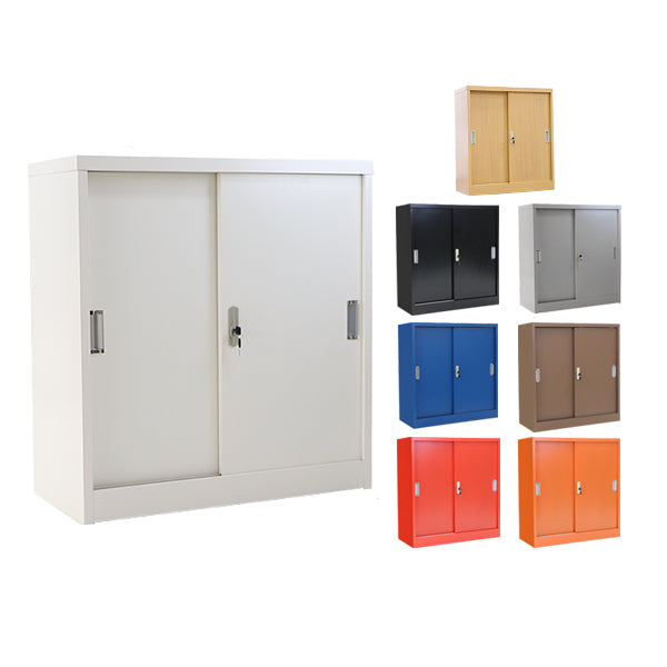 ロッカー おしゃれ スチール書庫 引き戸タイプ 選べるカラー 鍵付き