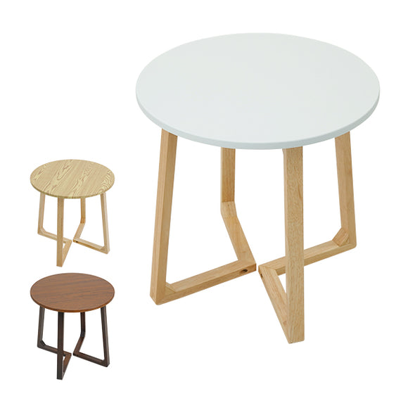 カフェテーブル ローテーブル 幅60cm 高さ60cm 円型 ラウンド型 ゆったり コンパクト コーヒー ティー リビング 書斎 サイド ソファ MDF 木製 北欧 シンプル モダン スタイリッシュ おしゃれ アジャスター 白 ホワイト ナチュラル ウォールナット