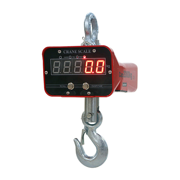 デジタルクレーンスケール PSE適合 最大測定可能重量約2t リモコン付き 充電式 防滴 防塵 精密 計量 無線 ワイヤレス 吊りはかり 吊り秤 吊秤 電子秤 吊り下げ