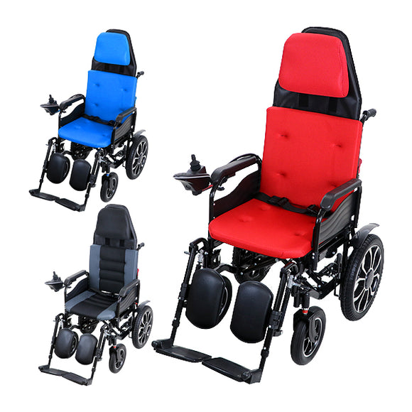 フルリクライニング電動車椅子 選べるカラー PSE適合 TAISコード取得済 折りたたみ ノーパンクタイヤ 自走介助兼用 リクライニング電動車椅子 電動 手動 充電 電動ユニット 電動アシスト 電動カート 折り畳み 車椅子 車イス 車いす 介護 福祉 介助