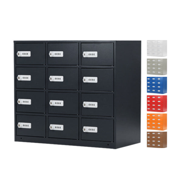 ロッカー 貴重品ロッカー おしゃれ 12人用 完成品 ダイヤル錠