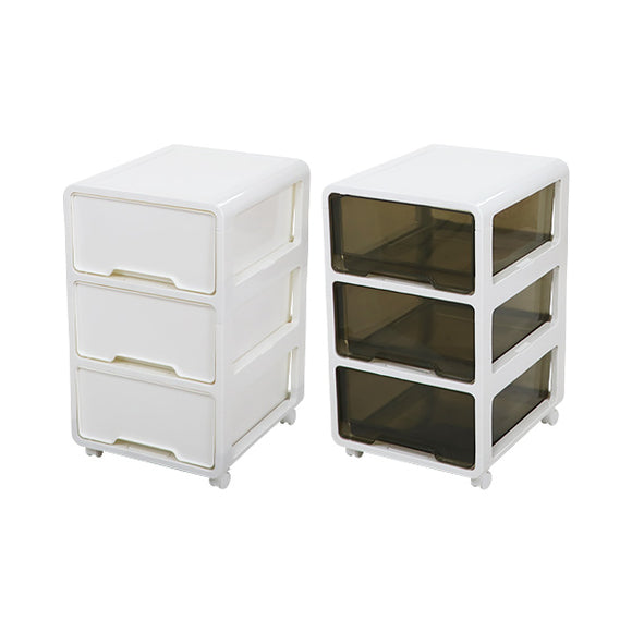 プラスチックチェスト 3段チェスト 収納ボックス 収納ケース 完成品 選べるカラー 約W41×約D46.5×約H69.5(cm) チェスト キャスター付 衣類 タオル キャビネット 押し入れ クローゼット 箪笥 タンス 衣類収納 家具 寝室 ポリプロピレン プラスチック