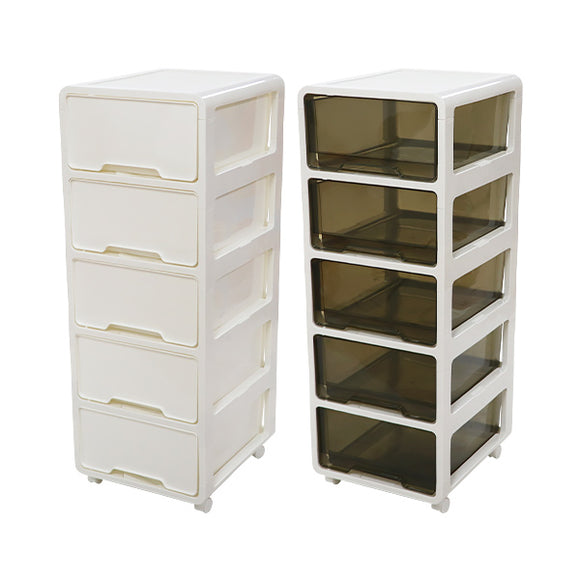 プラスチックチェスト 5段チェスト 収納ボックス 収納ケース 完成品 選べるカラー 約W41×約D46.5×約H111.5(cm) チェスト キャスター付 衣類 タオル キャビネット 押し入れ クローゼット 箪笥 タンス 衣類収納 家具 寝室 ポリプロピレン プラスチック