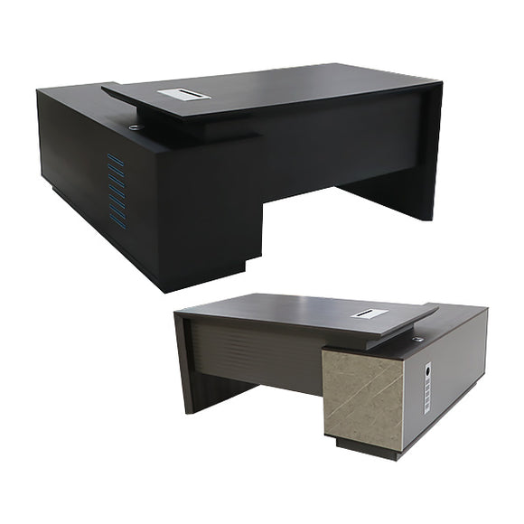 プレジデントデスク エグゼクティブデスク L字型 サイドキャビネット 約W160×D160×H75.5cm 選べるカラー 右用左用 オフィスデスク L字デスク L型 サイドデスク サイドチェスト 棚付き 書斎デスク パソコンデスク コーナーデスク 会社 社長室 机