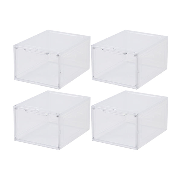 30個セット　シューズボックス 透明 シューズボックス 横型 全面 透明 クリア 10個セット 積み重ね