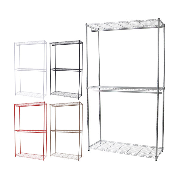 23415 ハンガーラック 3段 スチールラック L SISTEM 23415 ハンガーラック 3段 スチールラック L SISTEM ハンガー