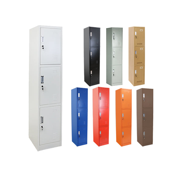 ロッカー スチール製 鍵付き 3人用 収納 オフィス 事務所 会社 店舗 病院 ロッカー おしゃれ スチールロッカー 3人用 選べるカラー 鍵付き