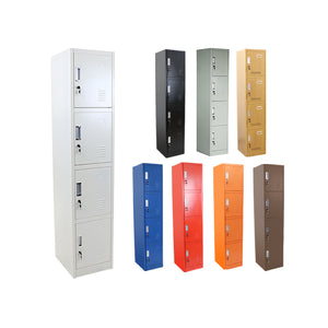 ロッカー おしゃれ スチールロッカー 4人用 選べるカラー 鍵付き かぎ