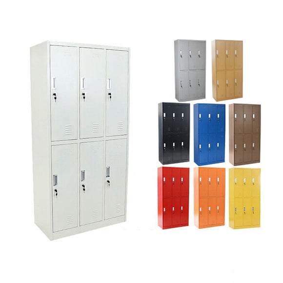 鍵付き【スチールロッカー】 鍵付きスチールロッカー キューブBOX マルチラック扉付き/カラー