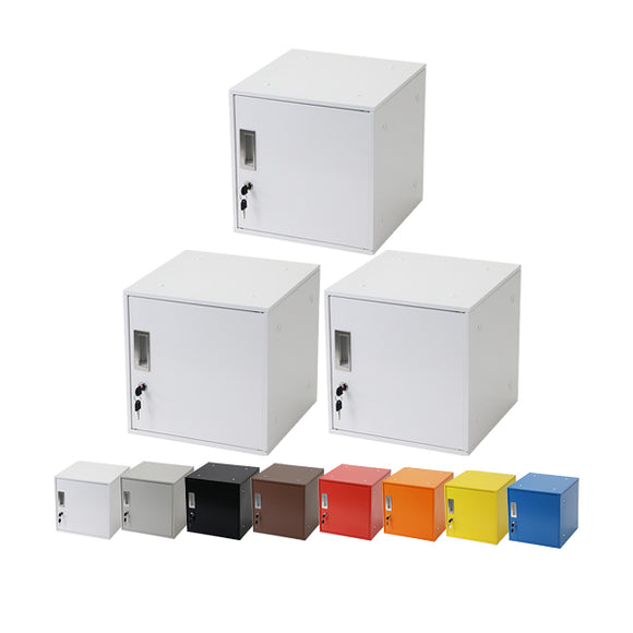 ロッカー おしゃれ スチールロッカー キューブ型 連結可能 3個セット 3人用 鍵付き 選べるカラー UVカット 撥水 防錆 頑丈 キューブ オフィス用品 オフィスロッカー ボックス スリム 更衣ロッカー 正方形 立方体 コンパクト かぎ付き 収納 保管庫 個人