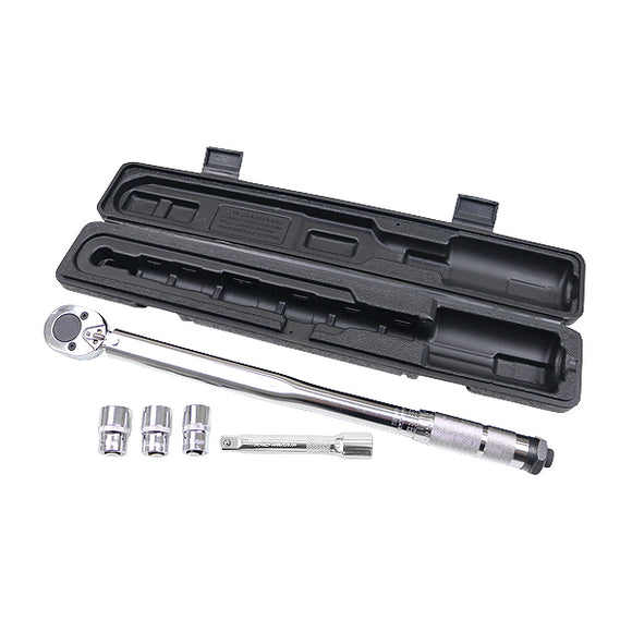 トルクレンチ ソケットセット ソケット付き 17mm 19mm 21mm ラチェット式 専用ハードケース付き 差込角1/2