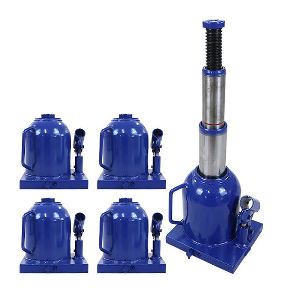 ボトルジャッキ 油圧式 最高位約450mm 定格荷重約10t 約10.0t 4台セット 4個 油圧ジャッキ 二段階 三段階 多段階 だるまジャッキ ダルマジャッキ ジャッキ 手動 安全弁付き ジャッキアップ ハイアップ タイヤ交換 工具 整備 修理 メンテナンス 作業
