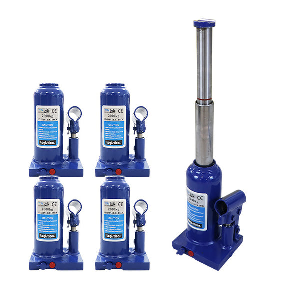 ボトルジャッキ 油圧式 最高位約390mm 定格荷重約2t 約2.0t 4台セット 4個 油圧ジャッキ 二段階 三段階 多段階 だるまジャッキ ダルマジャッキ ジャッキ 手動 安全弁付き ジャッキアップ ハイアップ タイヤ交換 工具 整備 修理 メンテナンス 作業