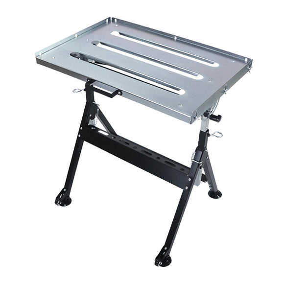 溶接テーブル ウェルディングテーブル 折りたたみ コンパクト スリット クランプ 角度調整 180度 スリム 高さ調整 軽量 キャスター付 持ち運び ホルダー 耐荷重約160kg メッキ加工 DIY 日曜大工 ワークテーブル テーブル 溶接作業台 軽量 収納