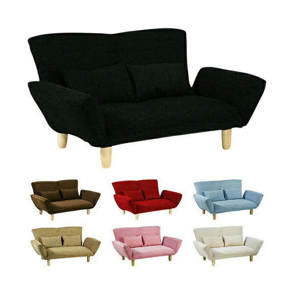 フロアチェア コイルスプリング使用 6段階調節可能&クッション付き 選べるカラー リクライニング カウチソファ カウチソファー フロアソファ ローソファ ローソファー 116