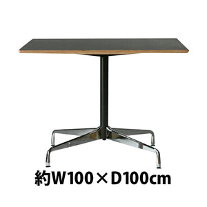 送料無料 訳あり イームズテーブル コントラクトベーステーブル コントラクトテーブル カフェテーブル W100×D100×H74 cm センターテーブル ダイニングテーブル 会議テーブル 会議用 ミーティングテーブル オフィス 会議机 テーブル 机 デスク スクエア ウォールナット TA