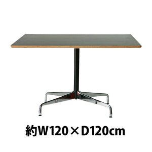 送料無料 訳あり イームズテーブル コントラクトベーステーブル コントラクトテーブル カフェテーブル W120×D120×H74 cm センターテーブル ダイニングテーブル 会議テーブル 会議用 ミーティングテーブル オフィステーブル 会議机 テーブル 机 デスク スクエア ブラック TA