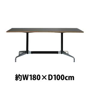 送料無料 訳あり イームズ セグメンテッドベーステーブル イームズテーブル W180×D100×H74 cm センターテーブル 会議テーブル 会議用テーブル ミーティングテーブル オフィステーブル 会議机 ワークテーブル ダイニング テーブル 机 デスク 商談 おしゃれ  ブラック TA