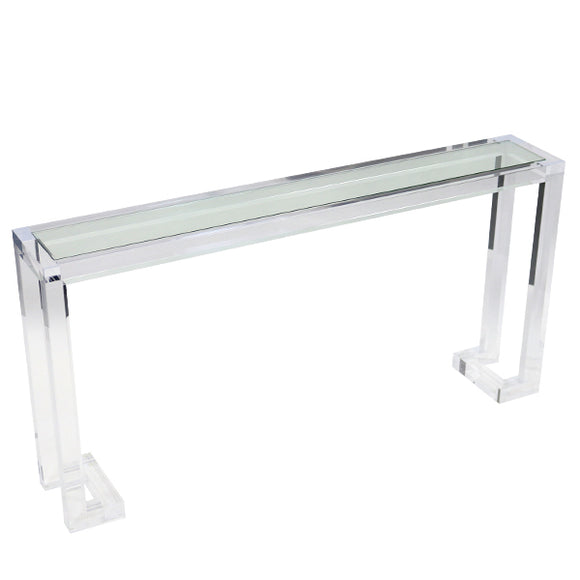 アクリルテーブル コンソールテーブル 長方形テーブル スクエアテーブル ロングテーブル ガラステーブル クリア 無色透明 インテリア 家具  アクリル樹脂 アクリ