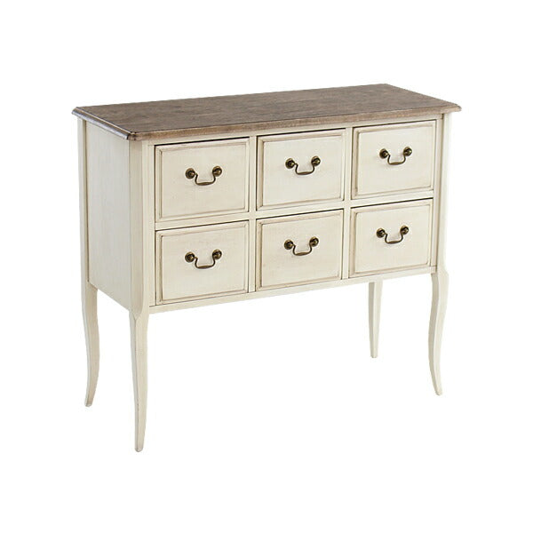アンティーク調 サイドボード W約100×D約40×H約85.5cm ホワイト