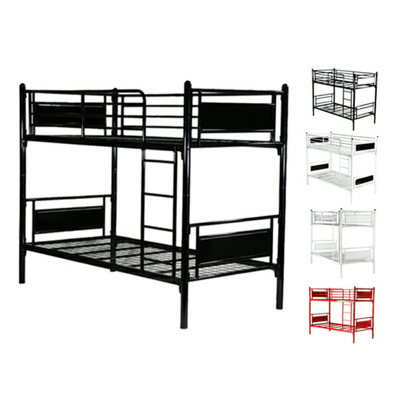 パネル二段ベッド 選べるカラー パイプ二段ベッド パイプ2段ベッド 二段ベッド 2段ベッド パイプベッド シングルベッド スチールベッド 052