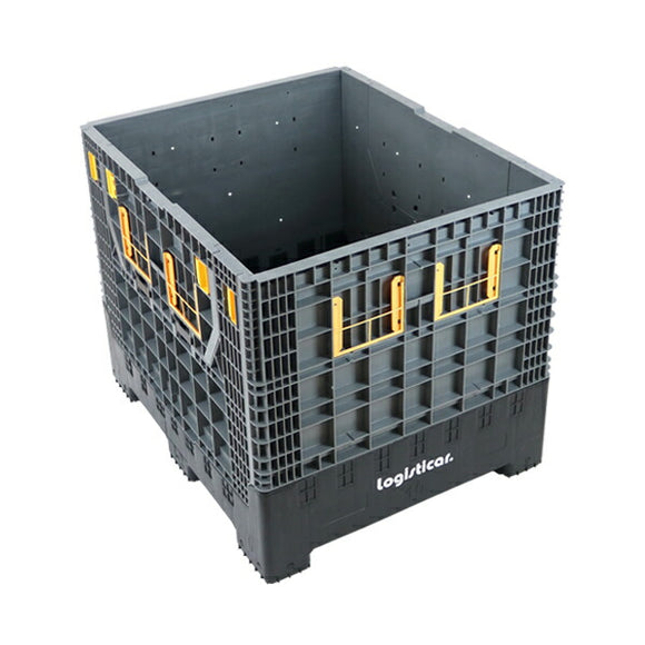 パレットボックス コンテナパレット 折りたたみ 分解収納型 約W120×D100×H100cm 動荷重約1t 最大容量887L ドロップドア 積み重ね 組立式 重量パレットボック