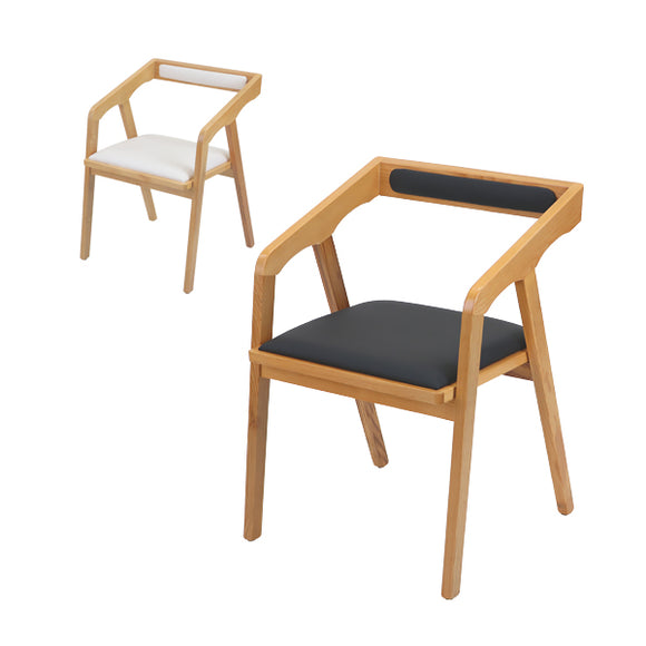 ダイニングチェア アッシュウッド 1脚 単品 約W51.5×約D53×約H74cm 完成品 無垢材 オフィスチェア 一人掛け 木製 椅子 イス いす チェア 背もたれ付き 肘付き