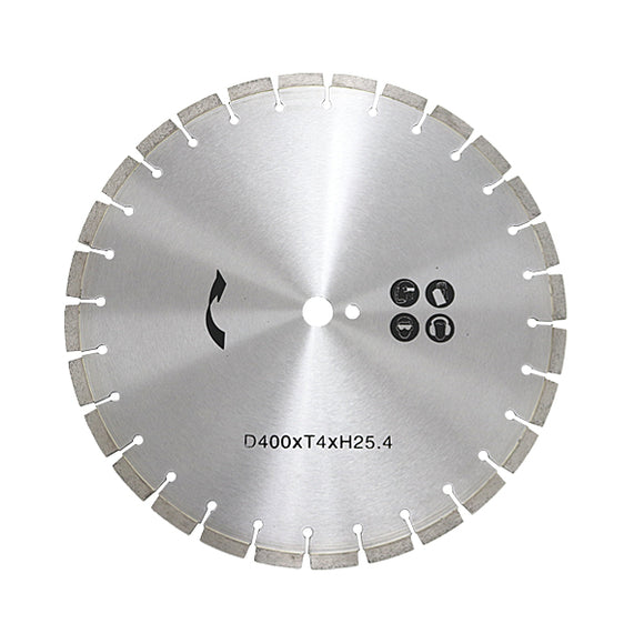 コンクリートカッター用ダイヤモンドブレード 単品 1枚 外径約413mm 16インチ 内径約25.4mm 穴径約25.4mm 刃厚約4mm ブレード コンクリートカッター アスファル