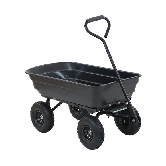 ダンプカート PUタイヤ ノーパンクタイヤ 最大積載重量約150kg 積載容量約72L キャリーカート キャリートラック マルチカート ガーデンカート キャンプカート