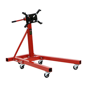 エンジンスタンド 折りたたみ式 耐荷重約900kg 約1985lbs 360度回転 レッド メンテナンススタンド エンジン整備 エンジン脱着 エンジン交換 角度調節 角度変更