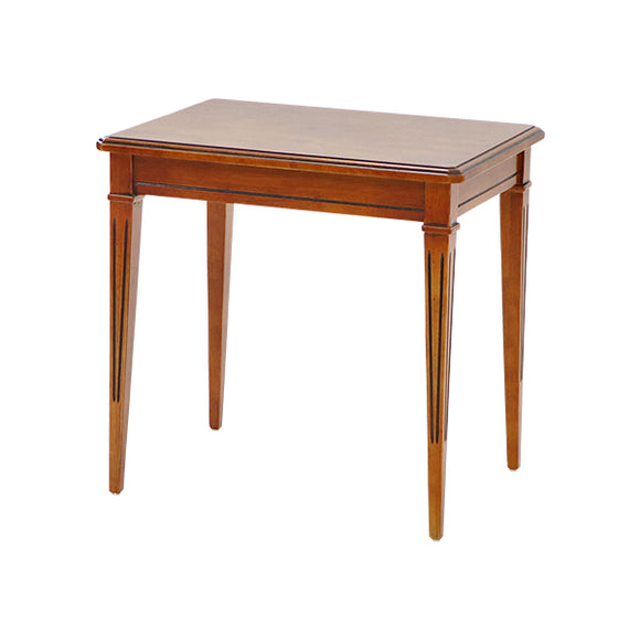 高級ホテル仕様 ネストテーブル サイドテーブル Lサイズ 単品 約W54×約D39.7×約H52.5cm アンティーク調 レトロ調 木製 入れ子 完成品 おしゃれ コンパクト 花