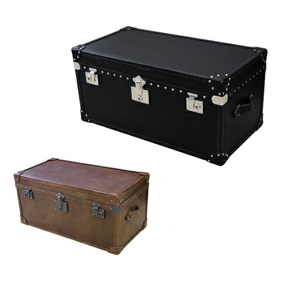 トランクテーブル 本革仕様 選べるカラー 約幅90×奥行47×高さ43.5cm ヴィンテージ風 ビンテージ風 アンティーク調 収納 家具 インテリア テーブル トランクコーヒーテーブル コーヒーテーブル センターテーブル ローテーブル おしゃれ レトロ trunktablek