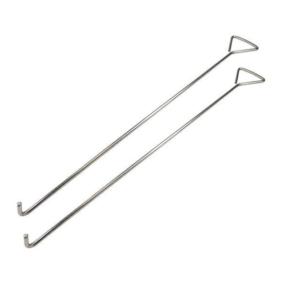 パレットフック マンホールリフター 2本セット ステンレス製 ハイグレードモデル SUS304 直径約8mm 長さ約1000mm マンホール グレーチング フック リフター 引