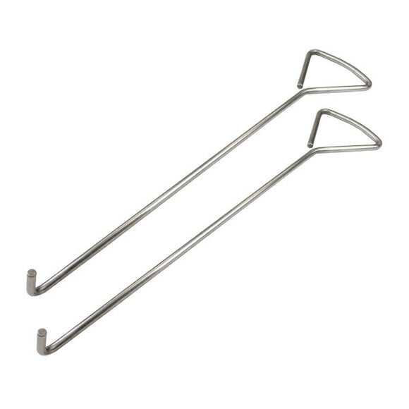 マンホールリフター 2本セット ステンレス製 ハイグレードモデル SUS304 直径約10mm 長さ約600mm マンホール グレーチング フック リフター グレーチングフック