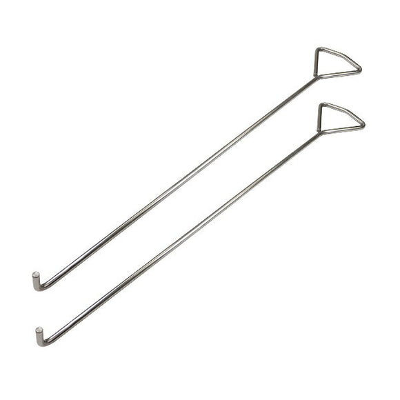 パレットフック マンホールリフター 2本セット ステンレス製 ハイグレードモデル SUS304 直径約10mm 長さ約800mm マンホール グレーチング フック リフター 引