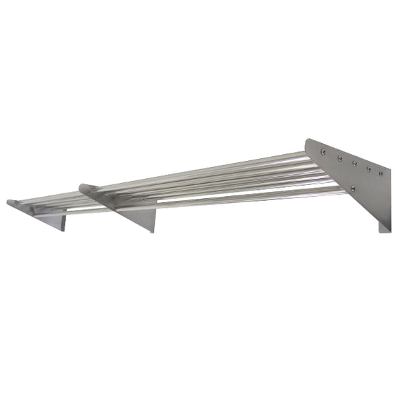 ステンレス製 棚 シェルフ パイプ棚 幅約1810mmｘ奥行約320mmｘ高さ約140mm パイプ吊り棚 オールステンレス製 ネジ止めタイプ 吊り棚 つり棚 吊棚 ステンレス棚