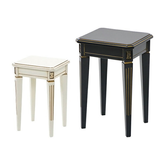 ロココ調 サイドテーブル Sサイズ 選べるカラー 約W28.5×約D25×約H43(cm) 木製 ロココ アンティーク クラシック レトロ ヨーロピアン エレガント コンパクト 花台 ローテーブル ナイトテーブル 机 インテリア 家具 寝室 ディスプレイ リビング rococof101