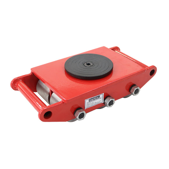 マシンローラー 耐荷重約8t スチール製ホイール 1台 単品 360° ターンテーブル 回転台 運搬ローラー 運搬マシンローラー 重量物 低床 ポーター 赤 コロ車 スチ