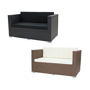 人工ラタンソファ 2人掛け 選べるカラー ラブソファ 2P 籐 家具 ファニチャー インテリア おしゃれ リビング sofa ソファー 椅子 チェア 南国 アジアン バリ風 リゾート ホテル ベランダ バルコニー テラス 庭 ガーデン ラタンチェア 2seater rattan642p