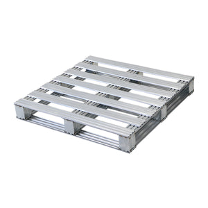 スチールパレット 10枚 約W1100×D1100×H150mm 最大荷重約1000kg 約1t 亜鉛メッキ 単面 片面 四方差し フォークリフト 金属 パレット ラック 軽量 片面使用 重