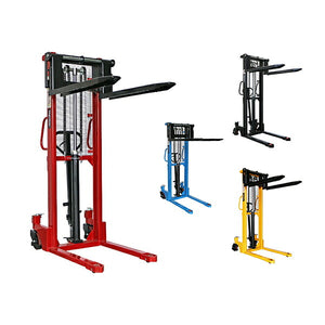 新品 ハンドフォークリフト 昇降 最高位1620mm 2000kg 送料見積もり フォーク長さ990mm 幅300～750mm 選べるカラー ハイアップ スタッカー 手動走行式 油圧式 フォーク式 フォーク ハンドリフト ハンドパレットトラック ハンドリフター ハイリフト 162cm2t99cm stack
