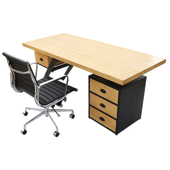 オフィスデスク オフィステーブル アルミナムチェア セット 約W1750×約 