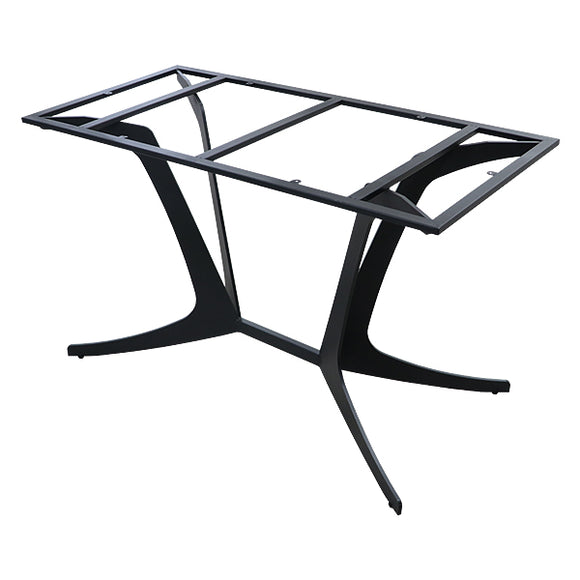 テーブル 脚 脚のみ デスク 一枚板天板用 H型 完成品 ブラック 黒 金属