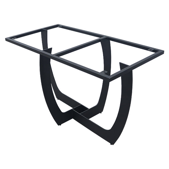 テーブル 脚 脚のみ デスク 一枚板天板用 U型 完成品 ブラック 黒 金属