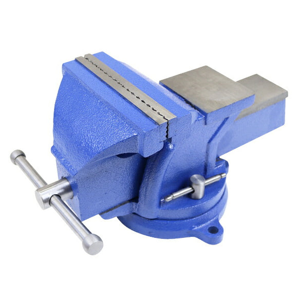 ベンチバイス 回転式 口幅約150mm 最大開口約160mm 6インチ 6inch 万力 リードバイス ガレージバイス バイス 3点固定式 定盤付き 回転盤 360°回転 切削 研磨