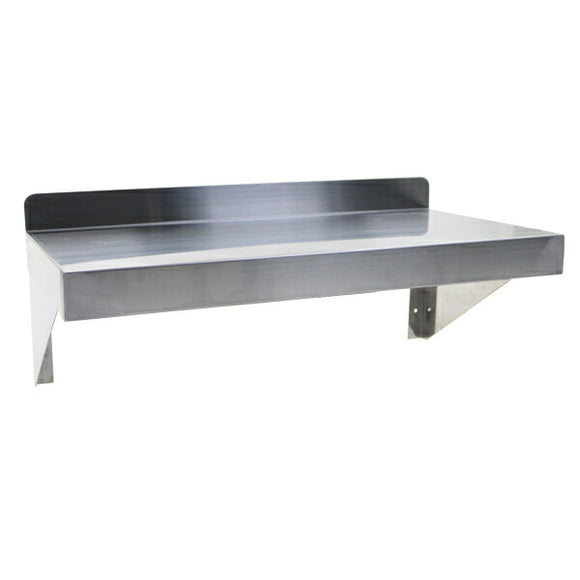 ステンレス製 棚 シェルフ キッチン平棚 幅約600mmｘ奥行約300mmｘ高さ約250mm SUS430 エコノミーモデル 下支え 吊り平棚 オールステンレス製 ネジ止めタイプ